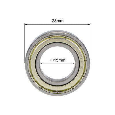 Harfington Uxcell Deep Groove Ball Bearings Metric Double Shield High Carbon Steel Bearing