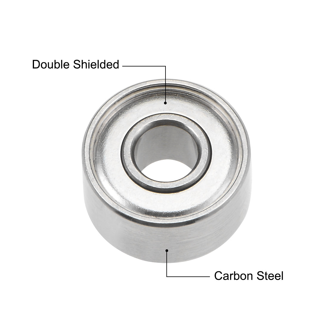 uxcell Uxcell Deep Groove Ball Bearings Metric Double Shield High Carbon Steel Bearing