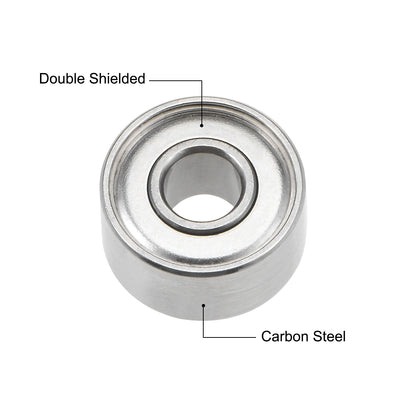 Harfington Uxcell Deep Groove Ball Bearings Metric Double Shield High Carbon Steel Bearing