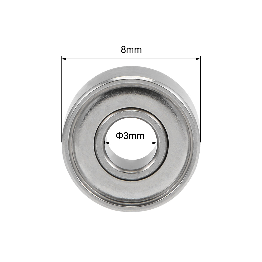 uxcell Uxcell Deep Groove Ball Bearings Metric Double Shield High Carbon Steel Bearing