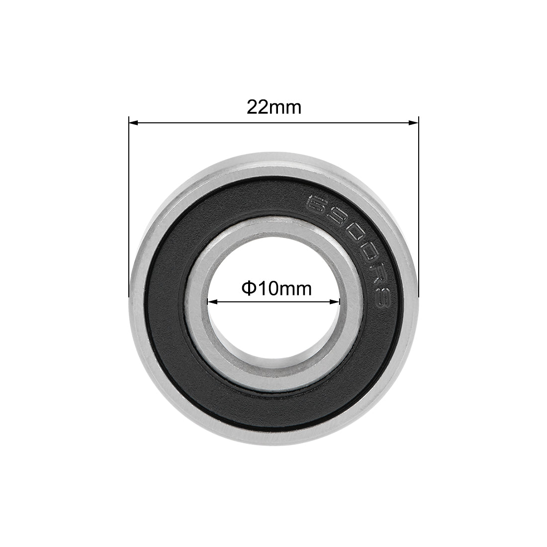 uxcell Uxcell Deep Groove Ball Bearing Metric Double Sealed High Carbon Steel Z2