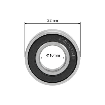 Harfington Uxcell Deep Groove Ball Bearing Metric Double Sealed High Carbon Steel Z2