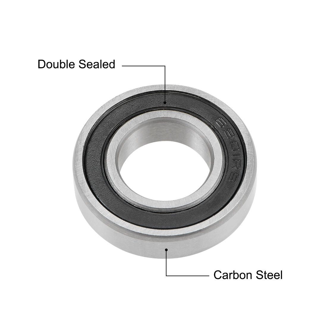 uxcell Uxcell Deep Groove Ball Bearing Metric Double Sealed High Carbon Steel Z2