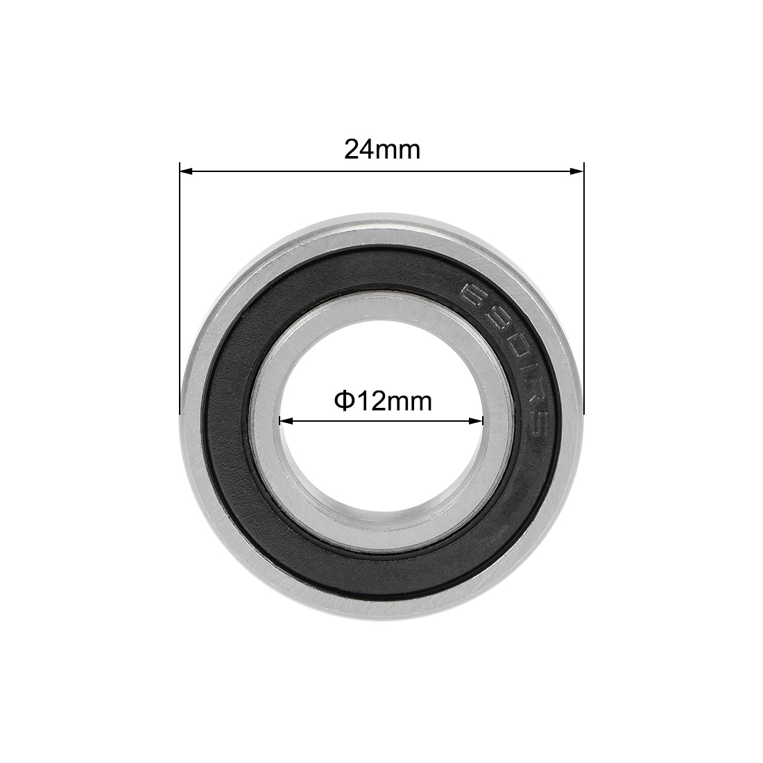 uxcell Uxcell Deep Groove Ball Bearing Metric Double Sealed High Carbon Steel Z2