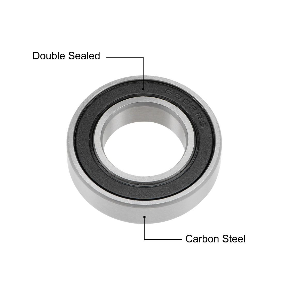 uxcell Uxcell Deep Groove Ball Bearing Metric Double Sealed High Carbon Steel Z2