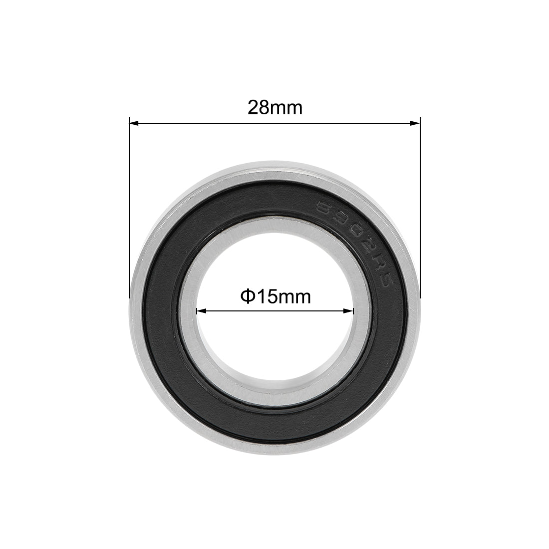 uxcell Uxcell Deep Groove Ball Bearing Metric Double Sealed High Carbon Steel Z2