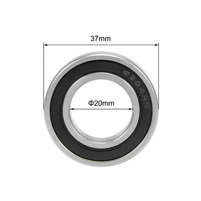 Harfington Uxcell Deep Groove Ball Bearing Metric Double Sealed High Carbon Steel Z2