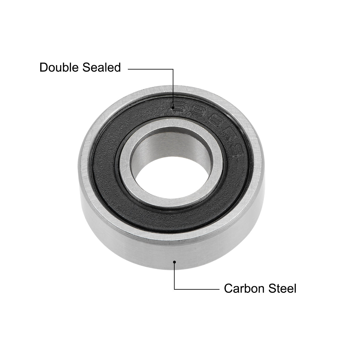 uxcell Uxcell Deep Groove Ball Bearings Metric Double Sealed High Carbon Steel Z2 Level