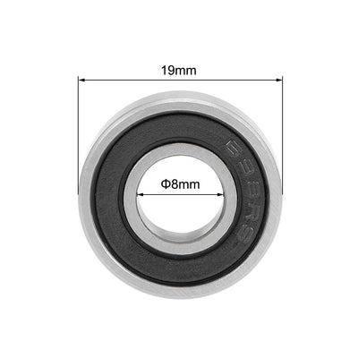 Harfington Deep Groove Ball Bearings Double Sealed Carbon Steel