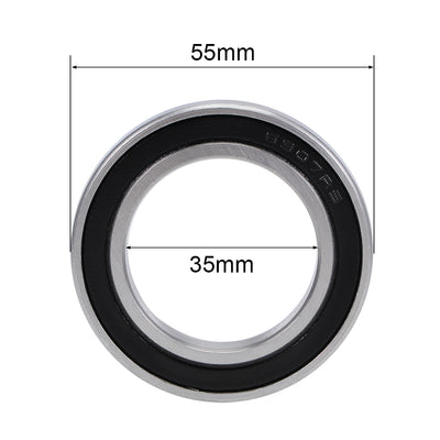 Harfington Uxcell Deep Groove Ball Bearings Metric Double Sealed High Carbon Steel Z2 Bearing