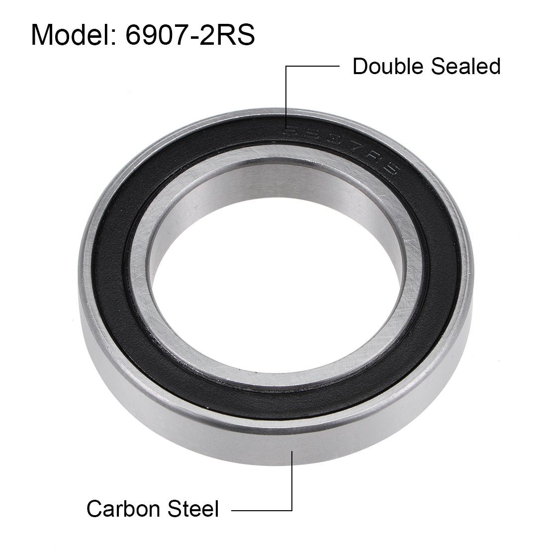 Harfington Deep Groove Ball Bearings Double Sealed Carbon Steel