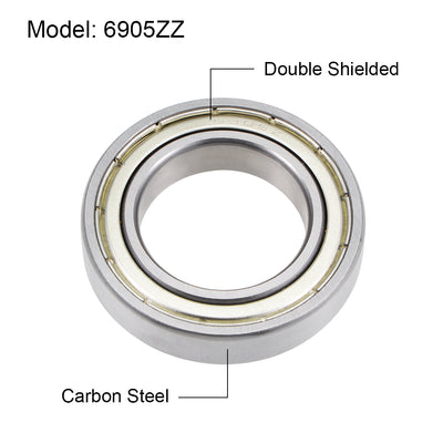 Harfington Uxcell Deep Groove Ball Bearings Metric Double Shielded High Carbon Steel Z2 Level