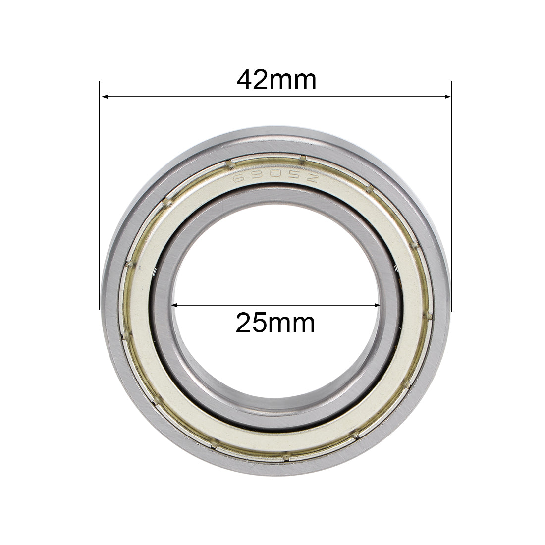 uxcell Uxcell Deep Groove Ball Bearings Metric Double Shielded High Carbon Steel Z2 Level