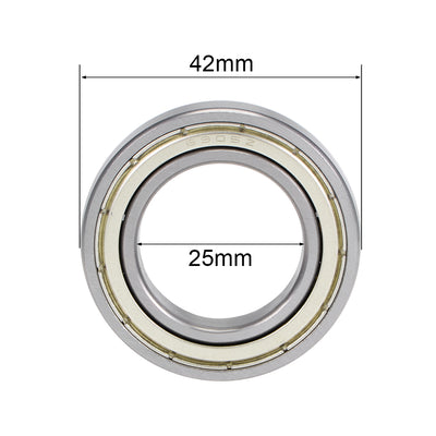 Harfington Uxcell Deep Groove Ball Bearings Metric Double Shielded High Carbon Steel Z2 Level