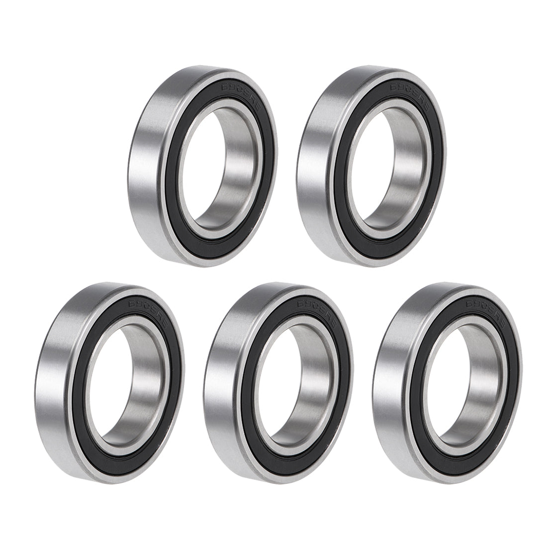 uxcell Uxcell Deep Groove Ball Bearings Metric Double Sealed High Carbon Steel Z2 Level