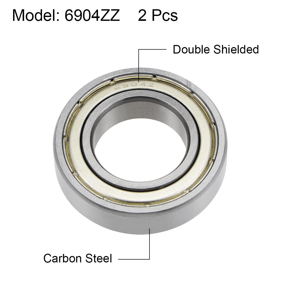 uxcell Uxcell Deep Groove Ball Bearings Metric Double Shielded High Carbon Steel Z2 Level