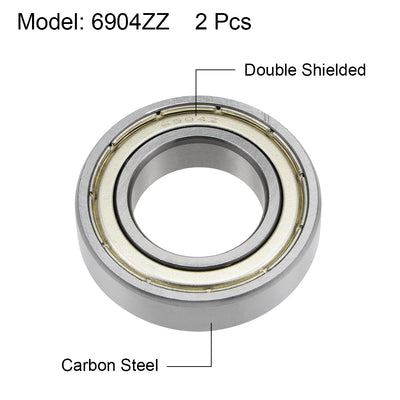 Harfington Uxcell Deep Groove Ball Bearings Metric Double Shielded High Carbon Steel Z2 Level