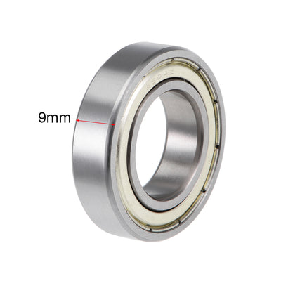 Harfington Uxcell Deep Groove Ball Bearings Metric Double Shielded High Carbon Steel Z2 Level