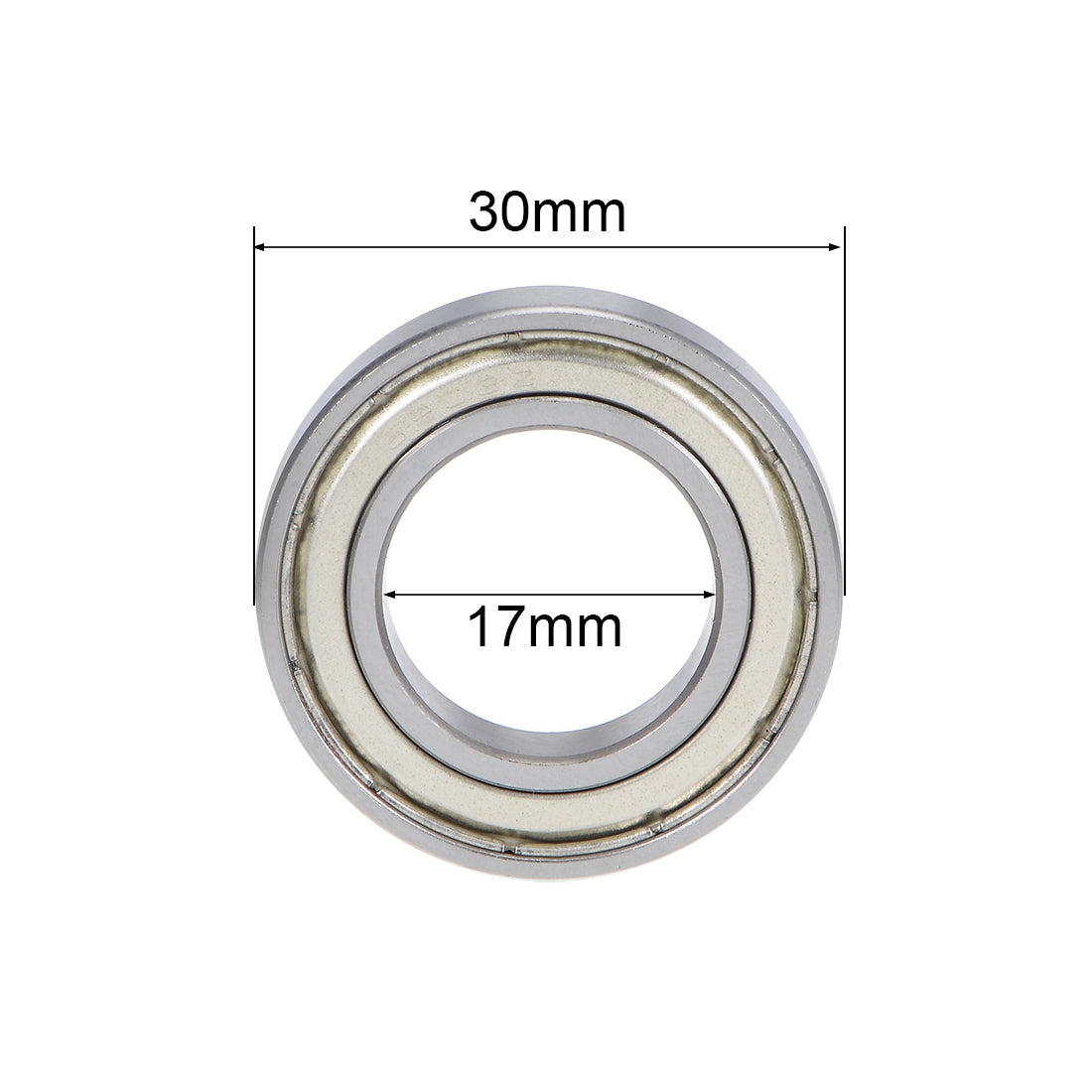 uxcell Uxcell Deep Groove Ball Bearings Metric Double Shielded High Carbon Steel Z2 Level