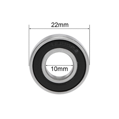 Harfington Uxcell Deep Groove Ball Bearings Metric Double Seal High Carbon Steel Z2