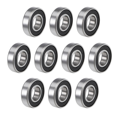 Harfington Uxcell Deep Groove Ball Bearings Metric Double Seal High Carbon Steel Z2