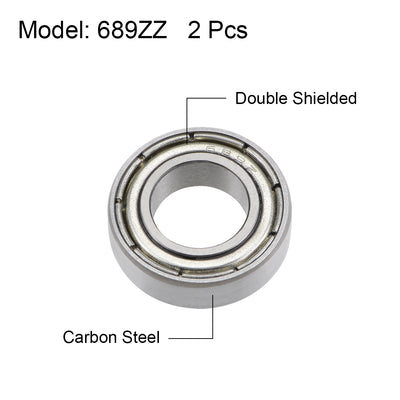 Harfington Uxcell Deep Groove Ball Bearings Metric Double Shielded High Carbon Steel Z2 Level