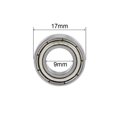 Harfington Uxcell Deep Groove Ball Bearings Metric Double Shielded High Carbon Steel Z2 Level