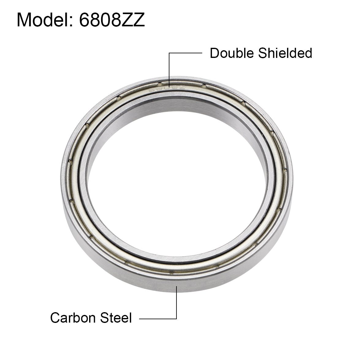 uxcell Uxcell Deep Groove Ball Bearings Metric Double Shield Carbon Steel Z1