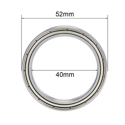 Harfington Uxcell Deep Groove Ball Bearings Metric Double Shield Carbon Steel Z1