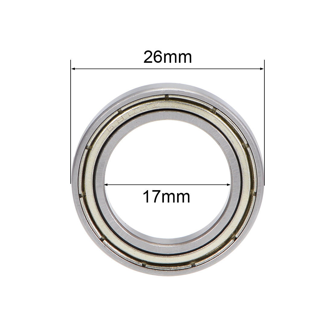 uxcell Uxcell Deep Groove Ball Bearings Metric Double Shield Carbon Steel Z1