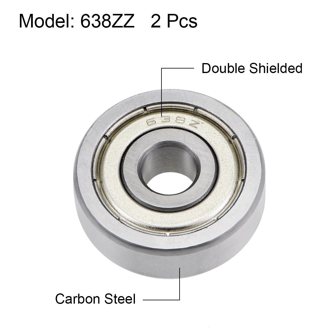 uxcell Uxcell Deep Groove Ball Bearings Metric Double Shielded High Carbon Steel Z2 Level