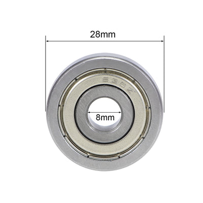 Harfington Uxcell Deep Groove Ball Bearings Metric Double Shielded High Carbon Steel Z2 Level