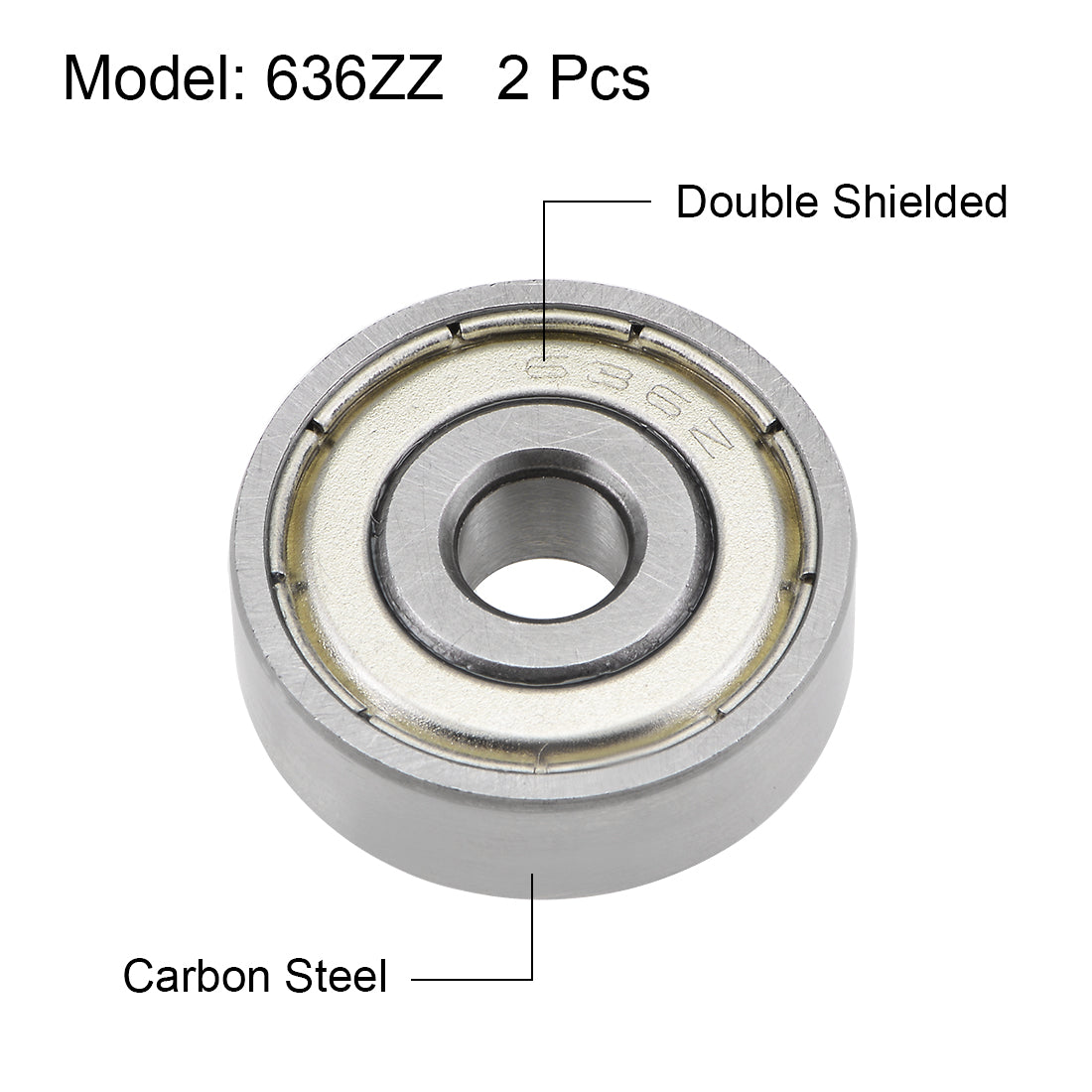 uxcell Uxcell Deep Groove Ball Bearings Metric Double Shielded High Carbon Steel Z2 Level