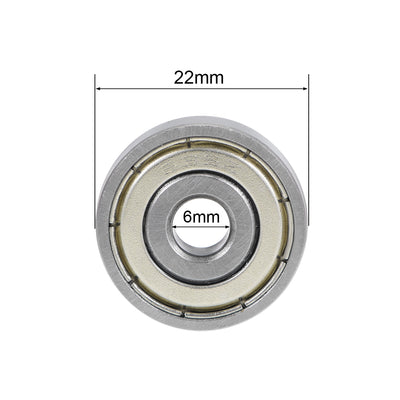 Harfington Uxcell Deep Groove Ball Bearings Metric Double Shielded High Carbon Steel Z2 Level