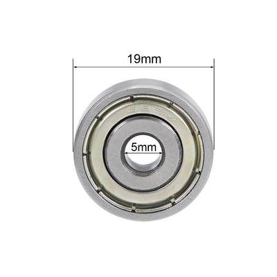 Harfington Uxcell Deep Groove Ball Bearings Metric Double Shielded High Carbon Steel Z2 Level