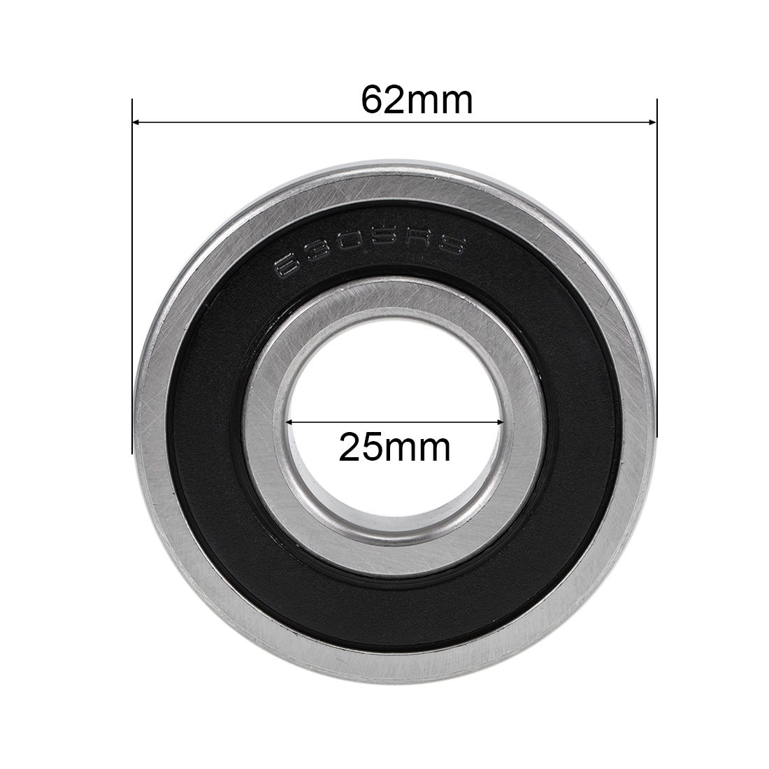 uxcell Uxcell Deep Groove Ball Bearing Metric Double Sealed High Carbon Steel Z2