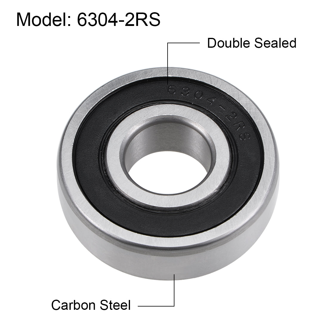 uxcell Uxcell Deep Groove Ball Bearing Metric Double Sealed High Carbon Steel Z2