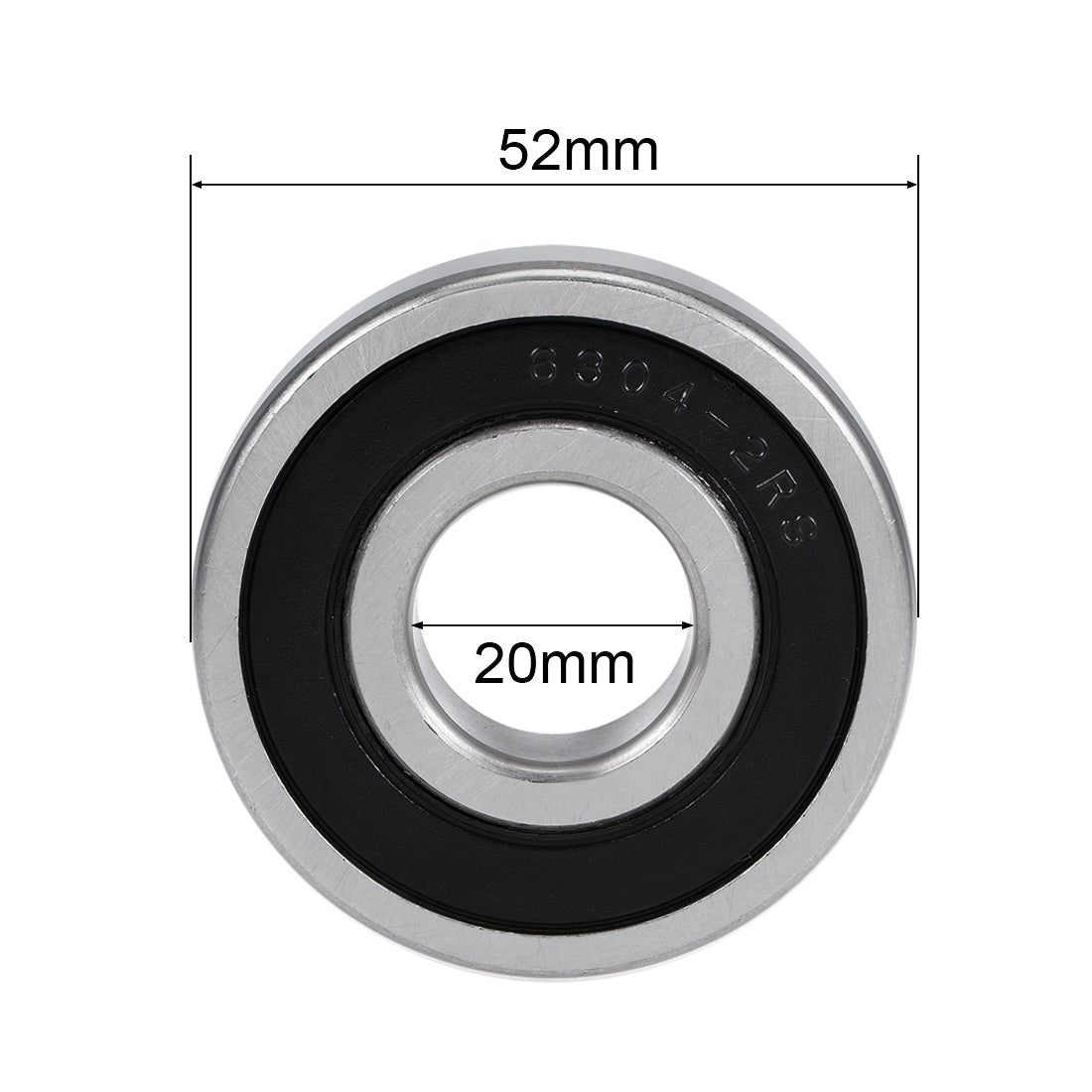 uxcell Uxcell Deep Groove Ball Bearing Metric Double Sealed High Carbon Steel Z2