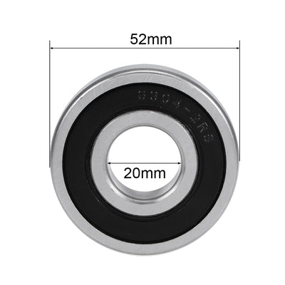 Harfington Uxcell Deep Groove Ball Bearing Metric Double Sealed High Carbon Steel Z2