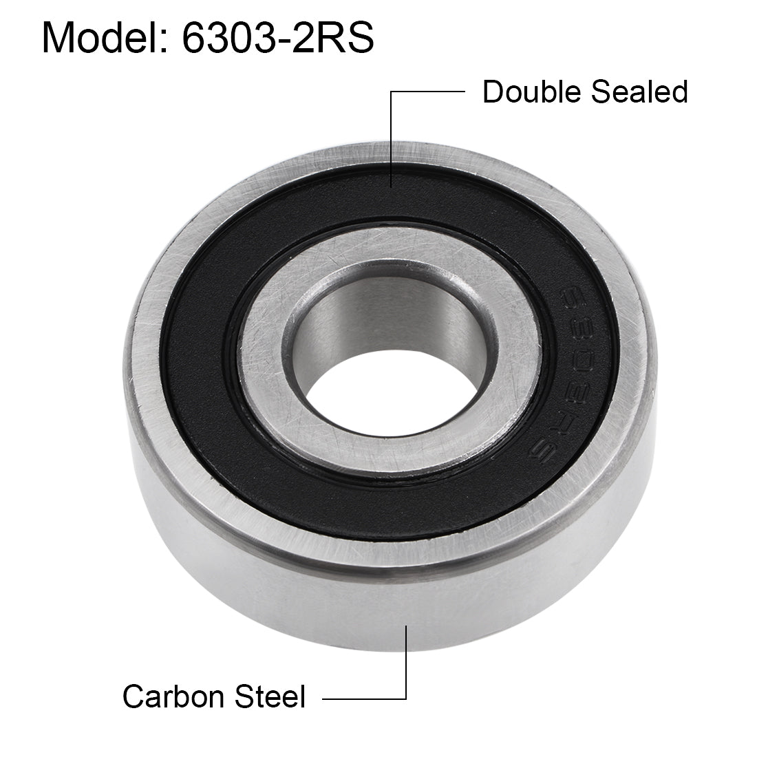 uxcell Uxcell Deep Groove Ball Bearing Metric Double Sealed High Carbon Steel Z2