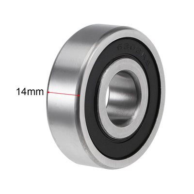 Harfington Uxcell Deep Groove Ball Bearing Metric Double Sealed High Carbon Steel Z2