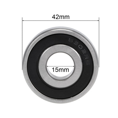 Harfington Uxcell Deep Groove Ball Bearing Metric Double Sealed High Carbon Steel Z2