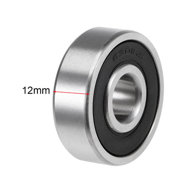 Harfington Uxcell Deep Groove Ball Bearing Metric Double Sealed High Carbon Steel Z2