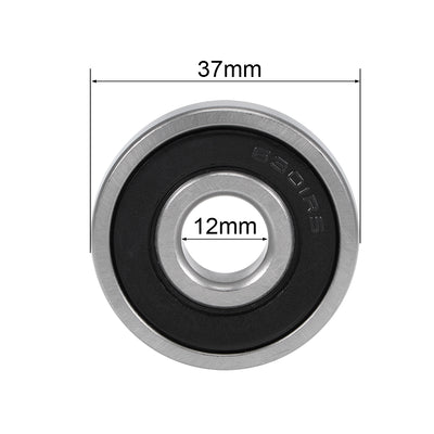 Harfington Uxcell Deep Groove Ball Bearing Metric Double Sealed High Carbon Steel Z2