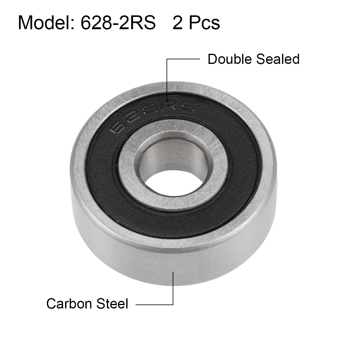 uxcell Uxcell Deep Groove Ball Bearings Metric Double Sealed High Carbon Steel Z2 Level