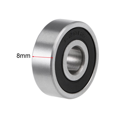 Harfington Uxcell Deep Groove Ball Bearings Metric Double Sealed High Carbon Steel Z2 Level