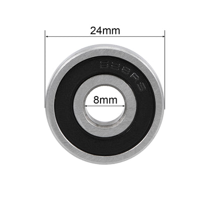 Harfington Uxcell Deep Groove Ball Bearings Metric Double Sealed High Carbon Steel Z2 Level