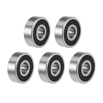 Harfington Uxcell Deep Groove Ball Bearings Metric Double Sealed High Carbon Steel Z2 Level