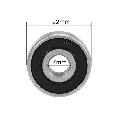 Harfington Uxcell Deep Groove Ball Bearing Metric Double Sealed High Carbon Steel Z2