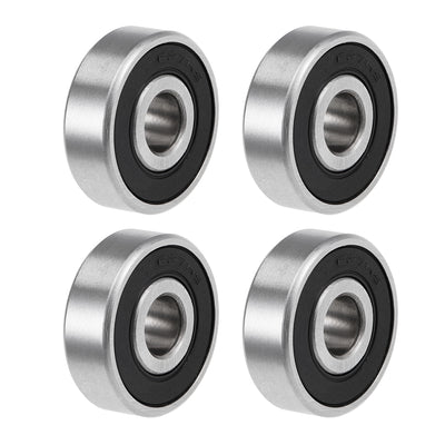 Harfington Uxcell Deep Groove Ball Bearing Metric Double Sealed High Carbon Steel Z2